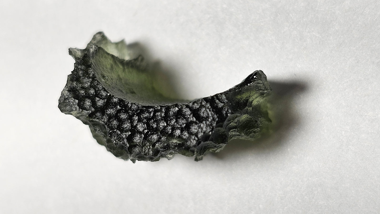 moldavite mineral specimen for sale green glass tektite unique meteorite impact rock and mineral collection