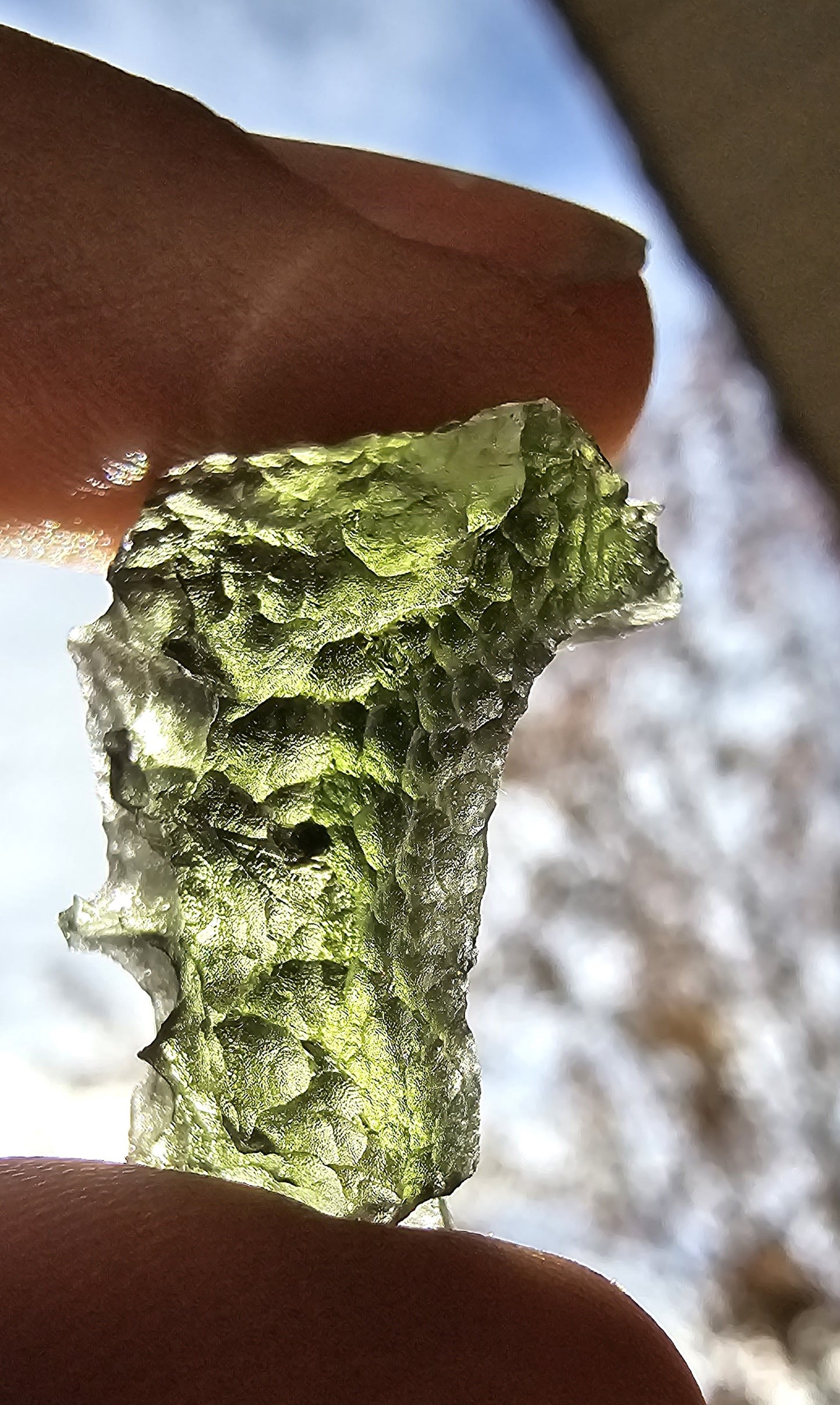 moldavite mineral specimen for sale green glass tektite unique meteorite impact rock and mineral collection