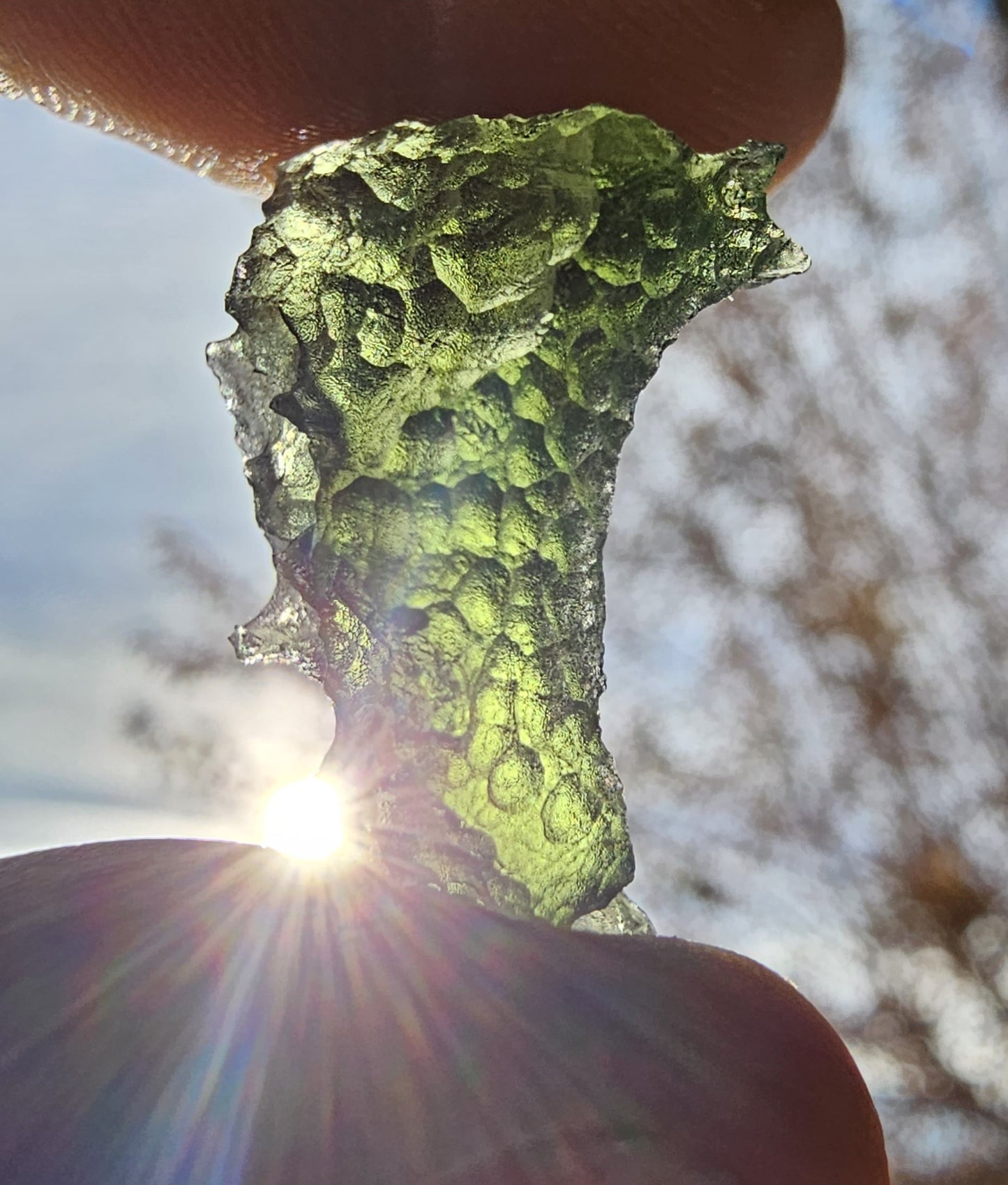 moldavite mineral specimen for sale green glass tektite unique meteorite impact rock and mineral collection