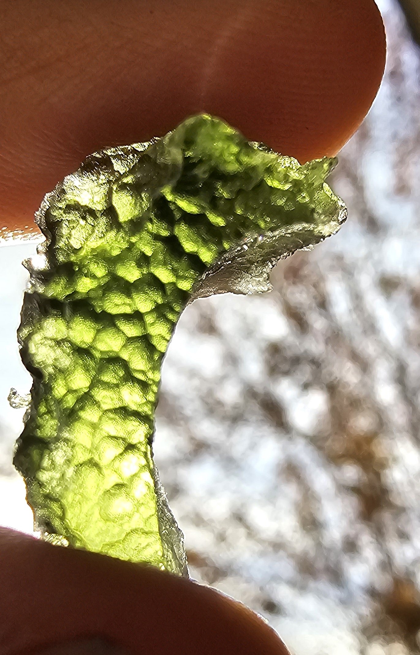 moldavite mineral specimen for sale green glass tektite unique meteorite impact rock and mineral collection