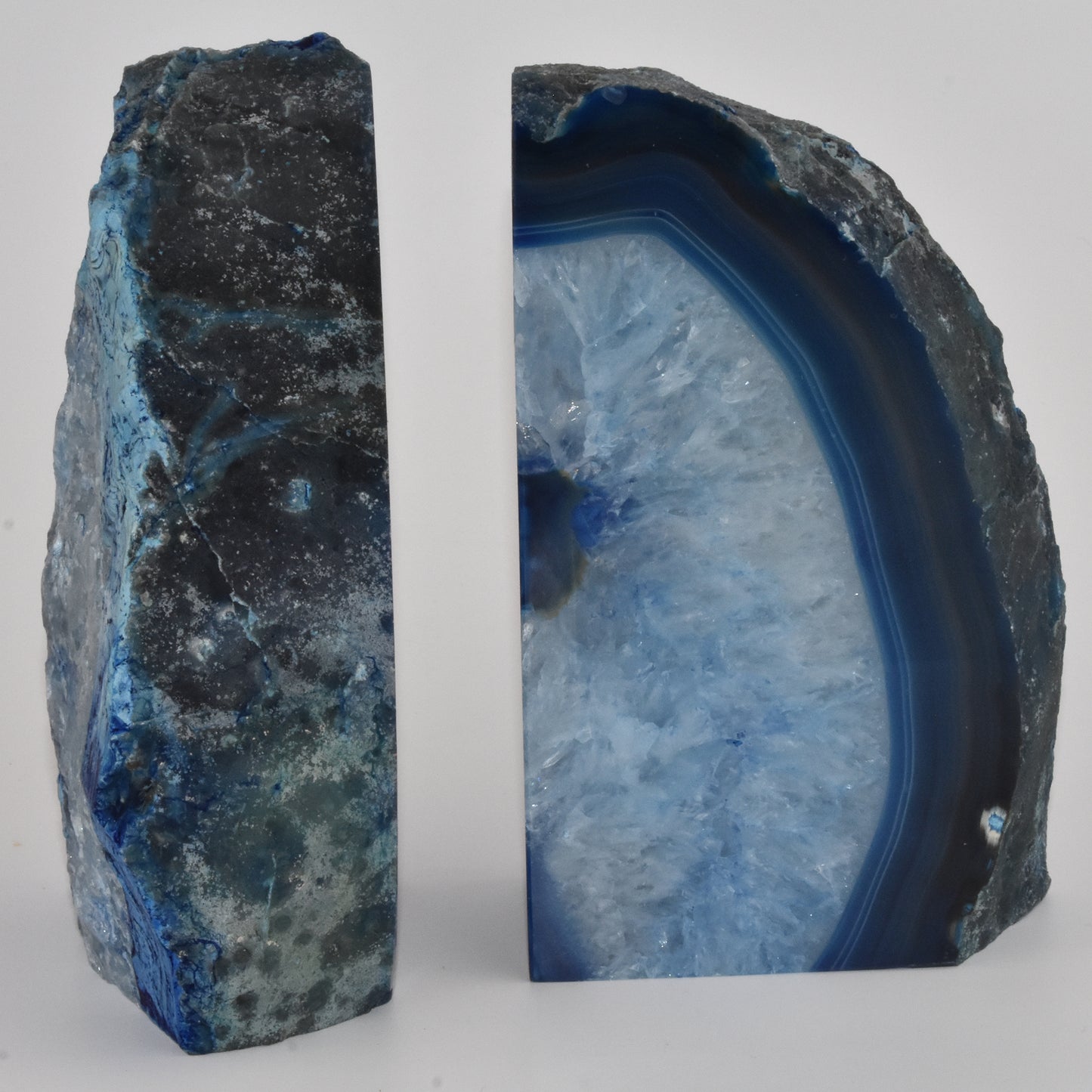 Agate Geode Bookends