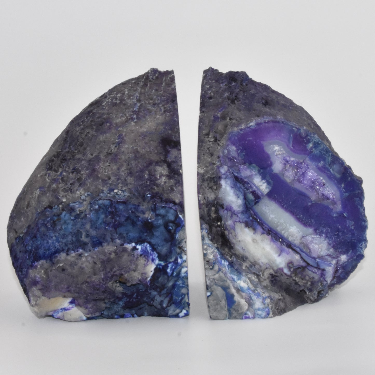 Agate Geode Bookends