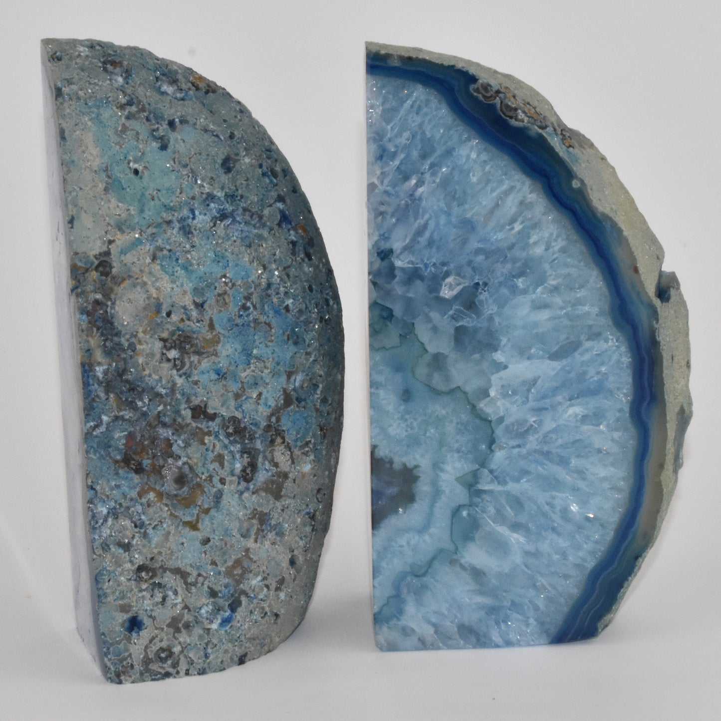 Agate Geode Bookends