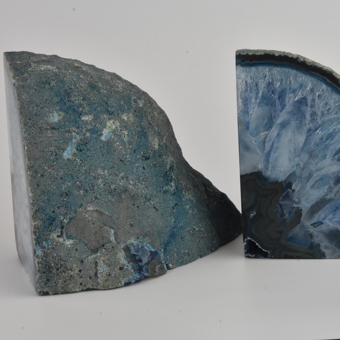 Agate Geode Bookends