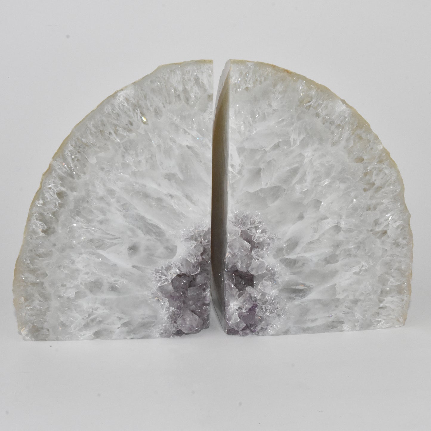 Amethyst Geode Center Natural Bookends