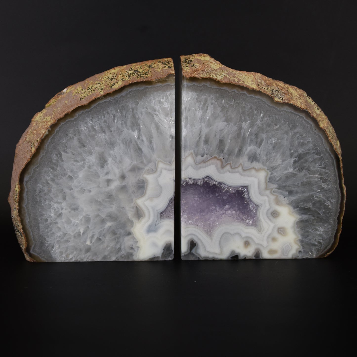 Agate Geode Center Bookend