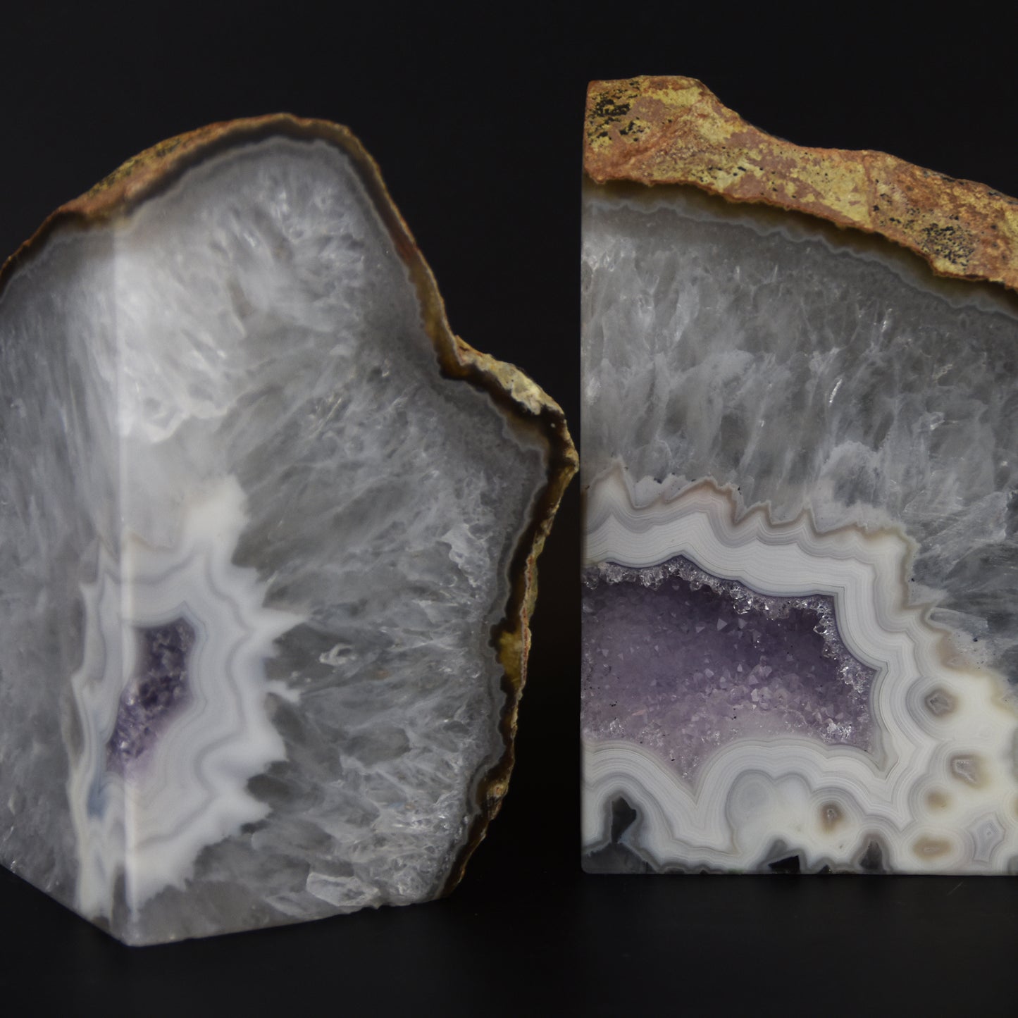 Agate Geode Center Bookend