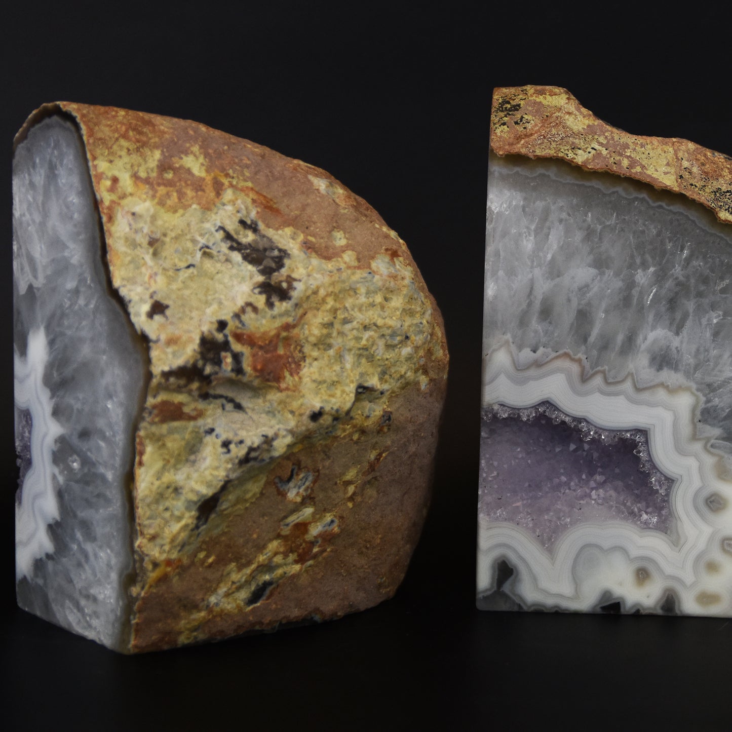 Agate Geode Center Bookend