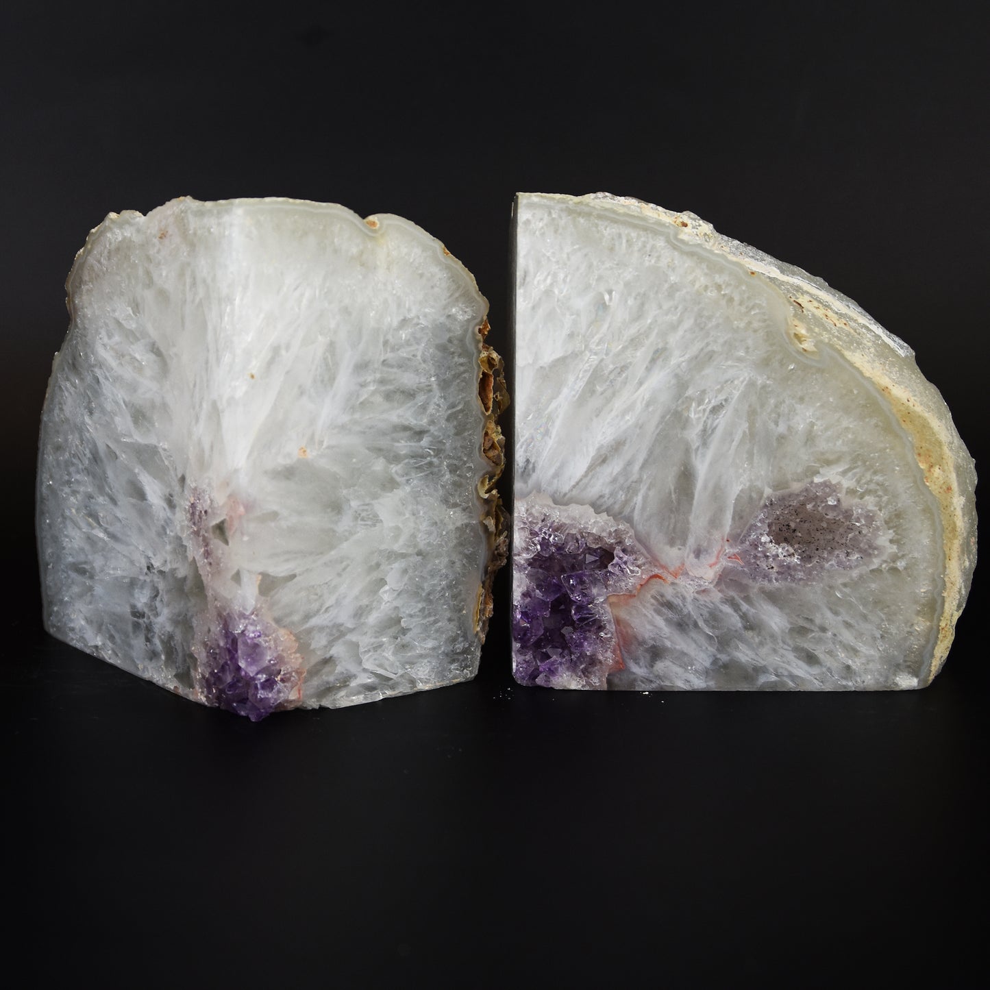 Agate Geode Center Bookends