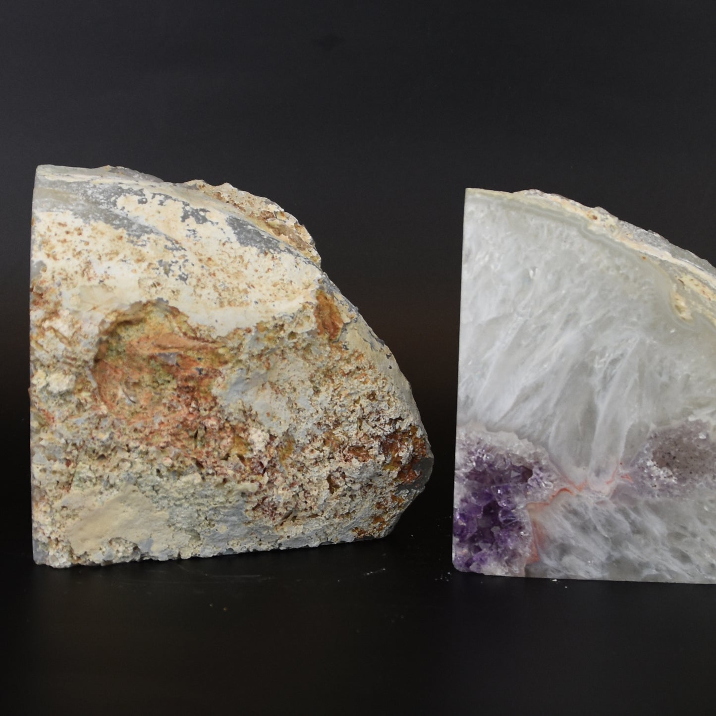 Agate Geode Center Bookends