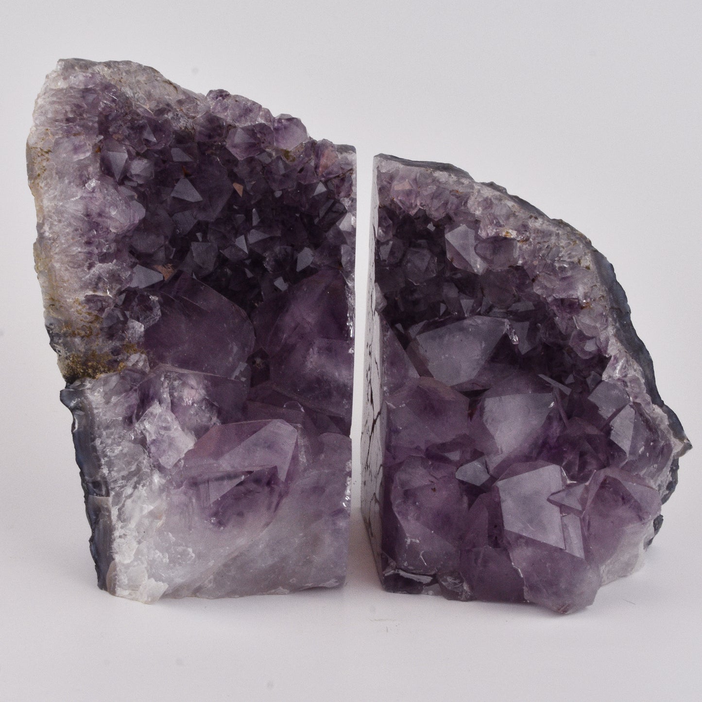 Amethyst Cluster Bookends Natural Purple