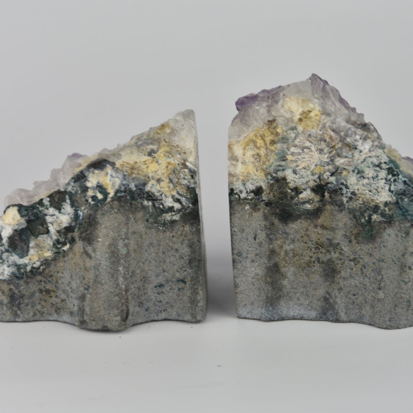 Amethyst Crystal Cluster Bookends