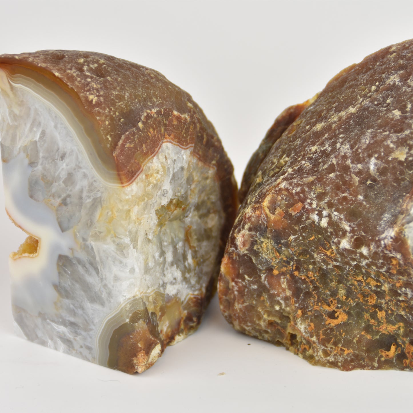 Agate Geode Center Bookends