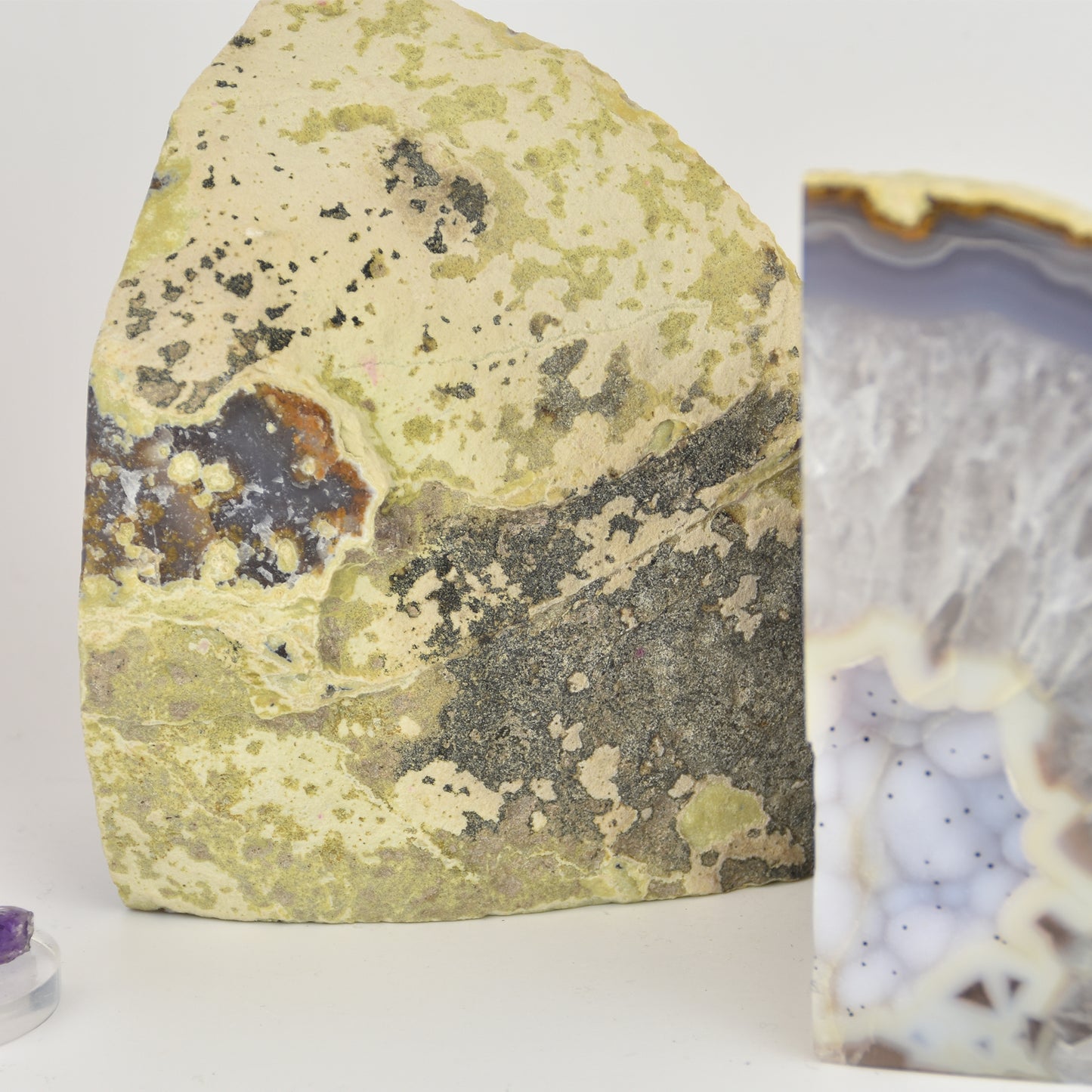 Agate Crystal Geode Center Bookends