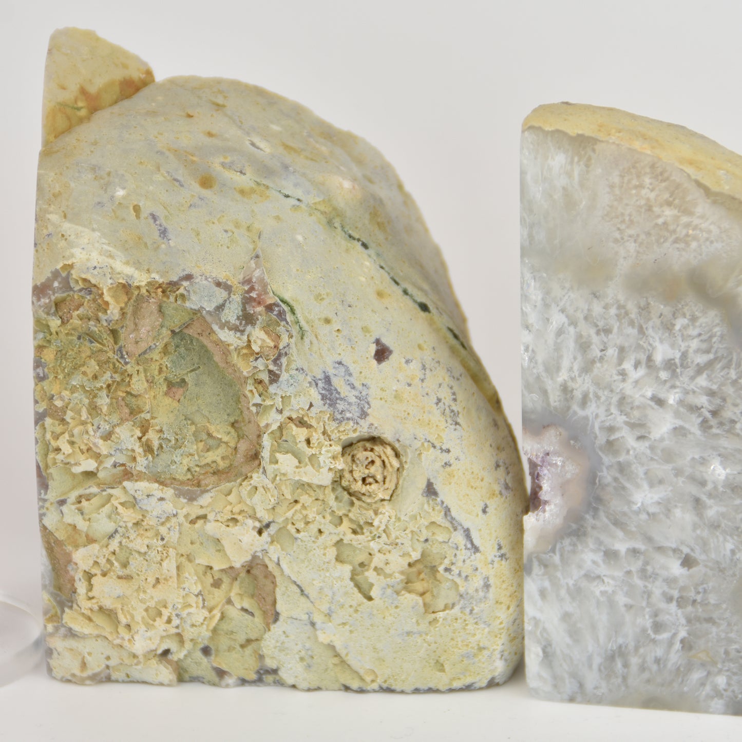 Amethyst and Quartz Geode Center Bookends