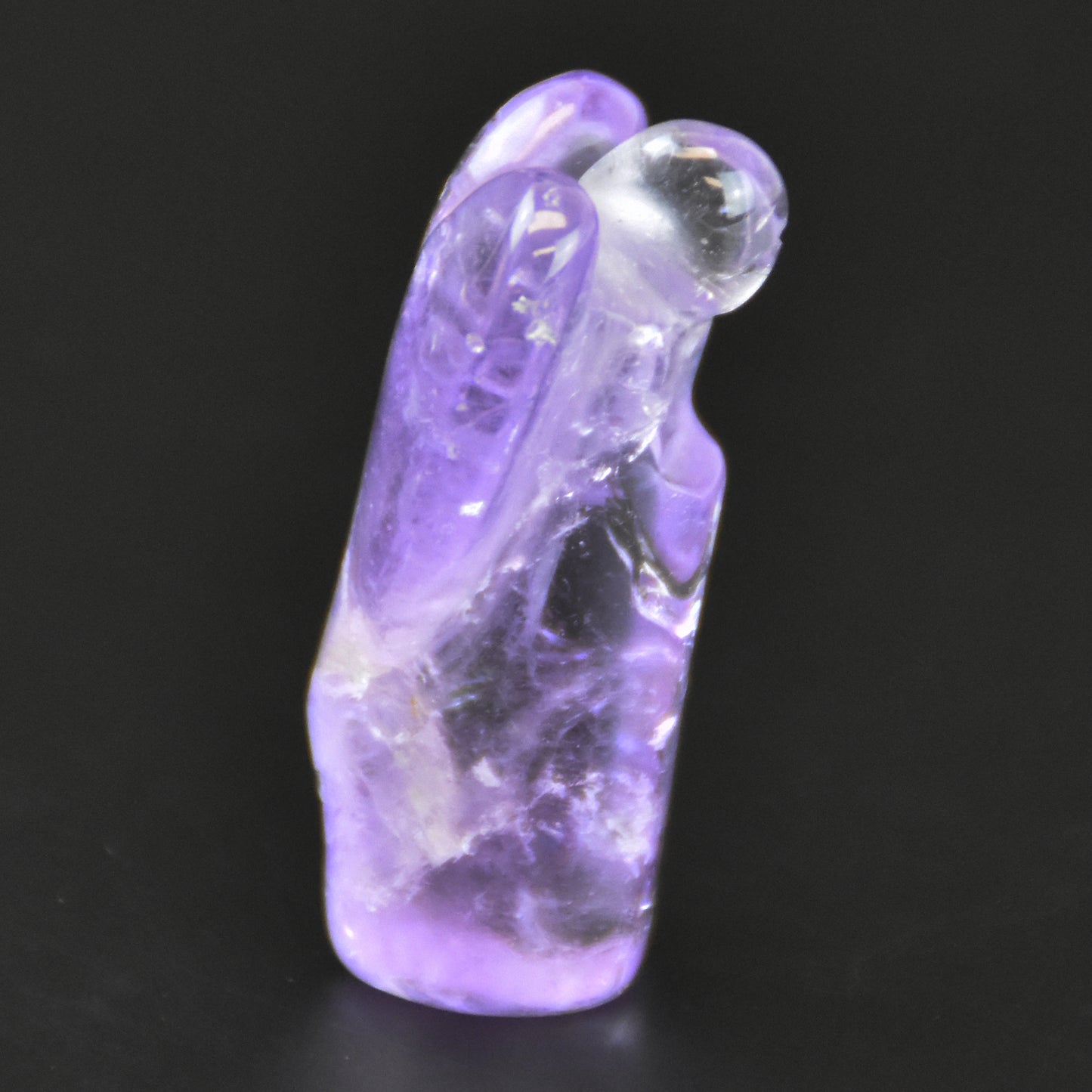 Amethyst Crystal Angel Carving Purple