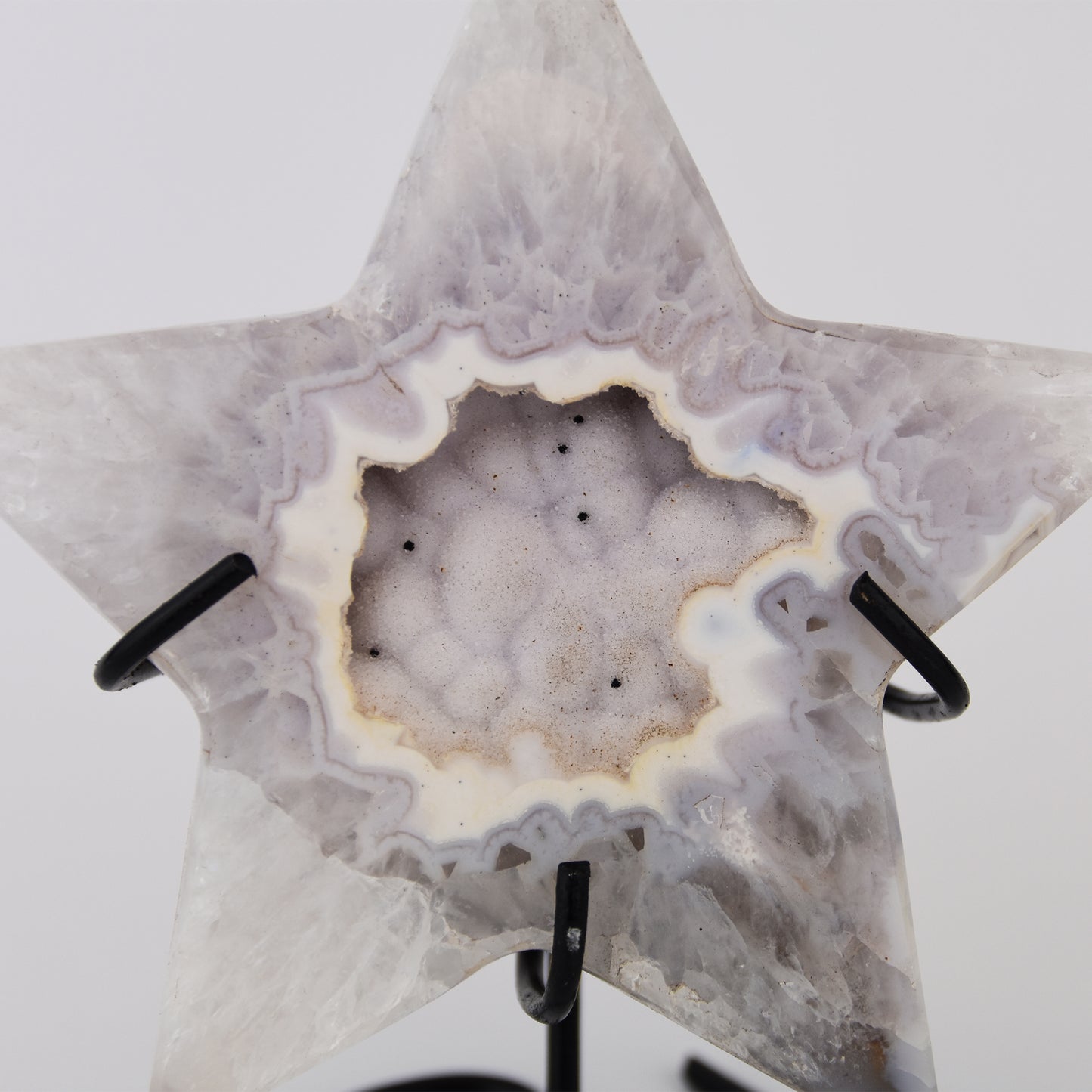 Agate Geode Center Star with Stand