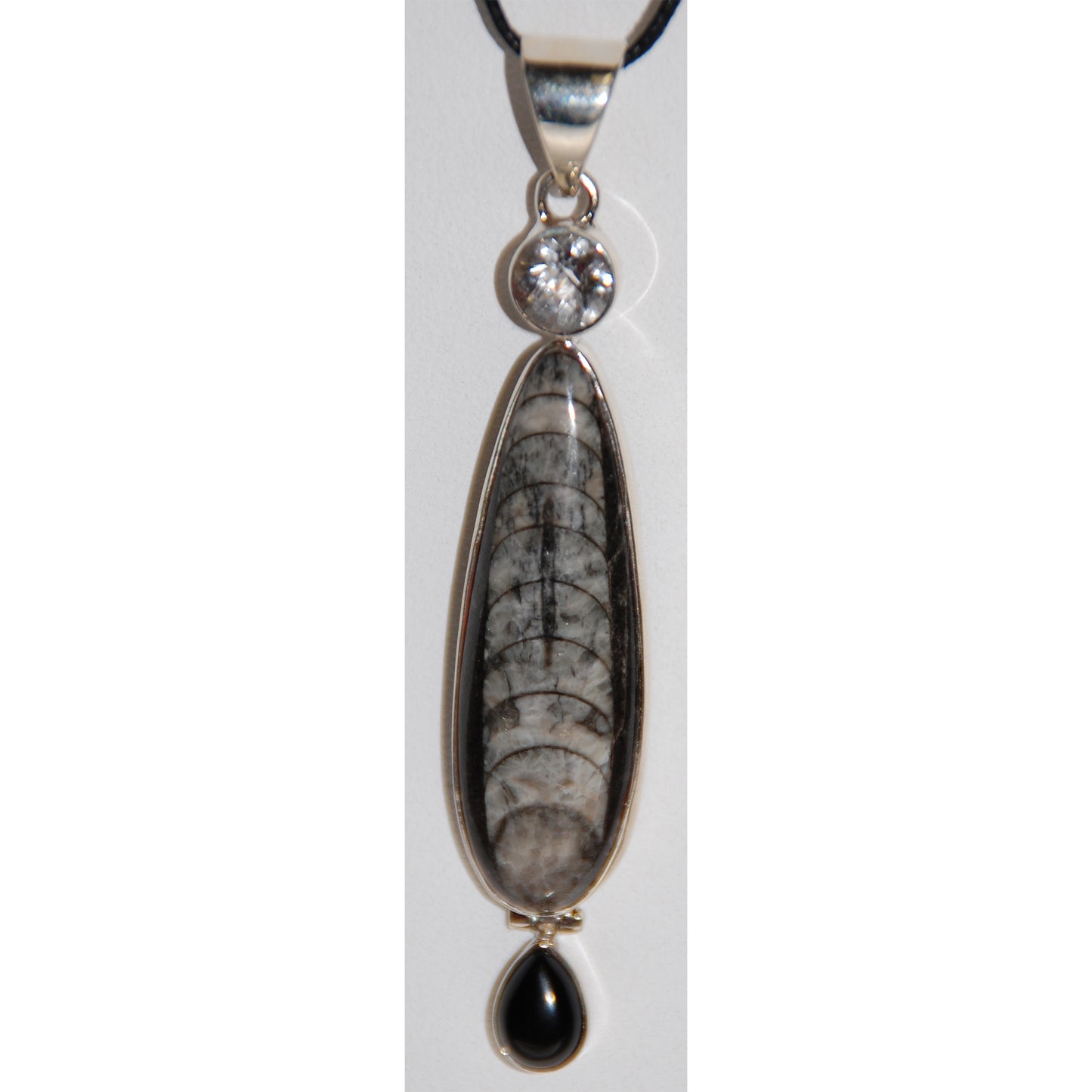 Multi-Stone Orthoceras Pendant