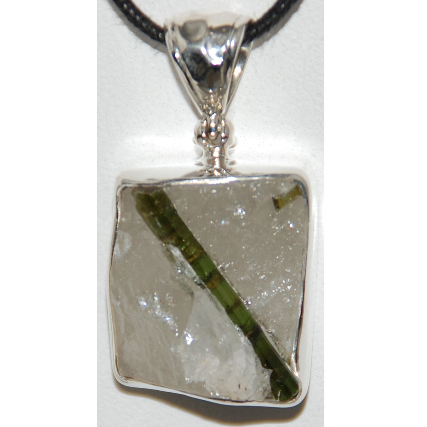 Tourmaline in Quartz Pendant
