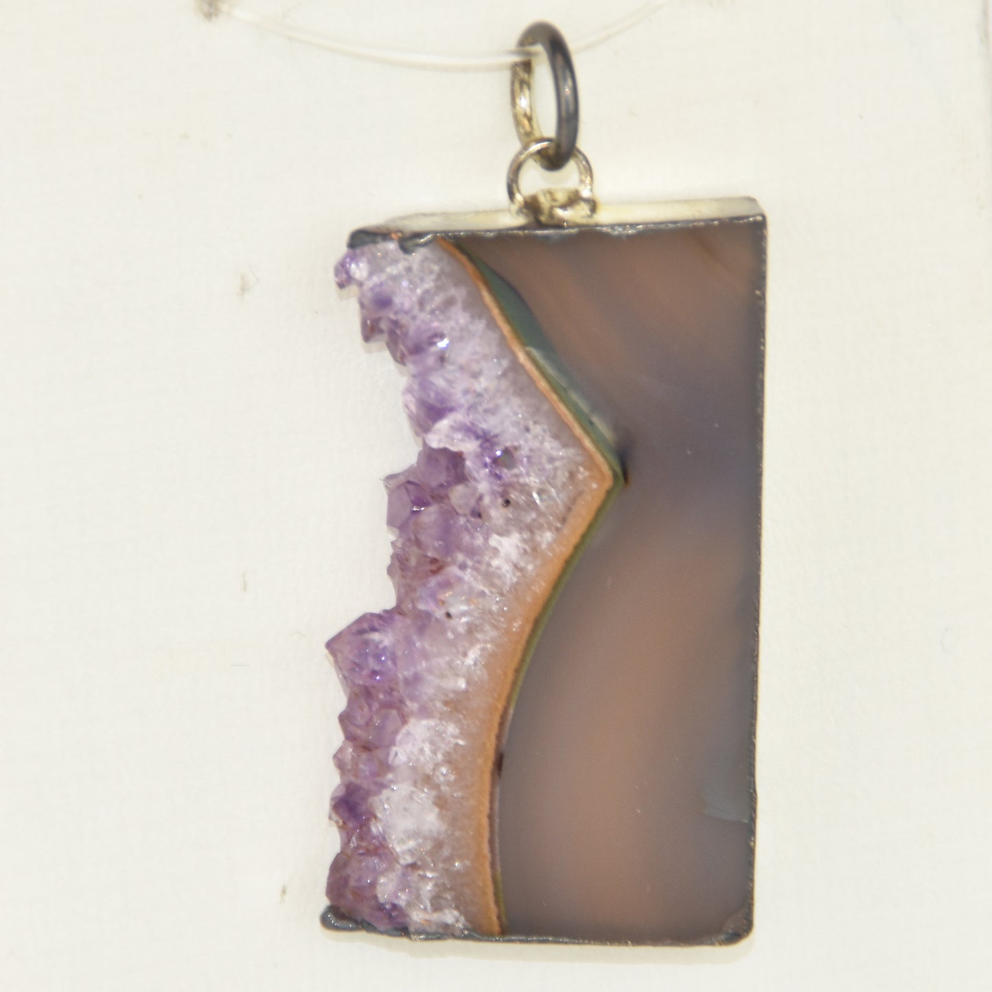 Amethyst Crystal Slice Pendant Gemstone Jewelry Crystal Jewelry