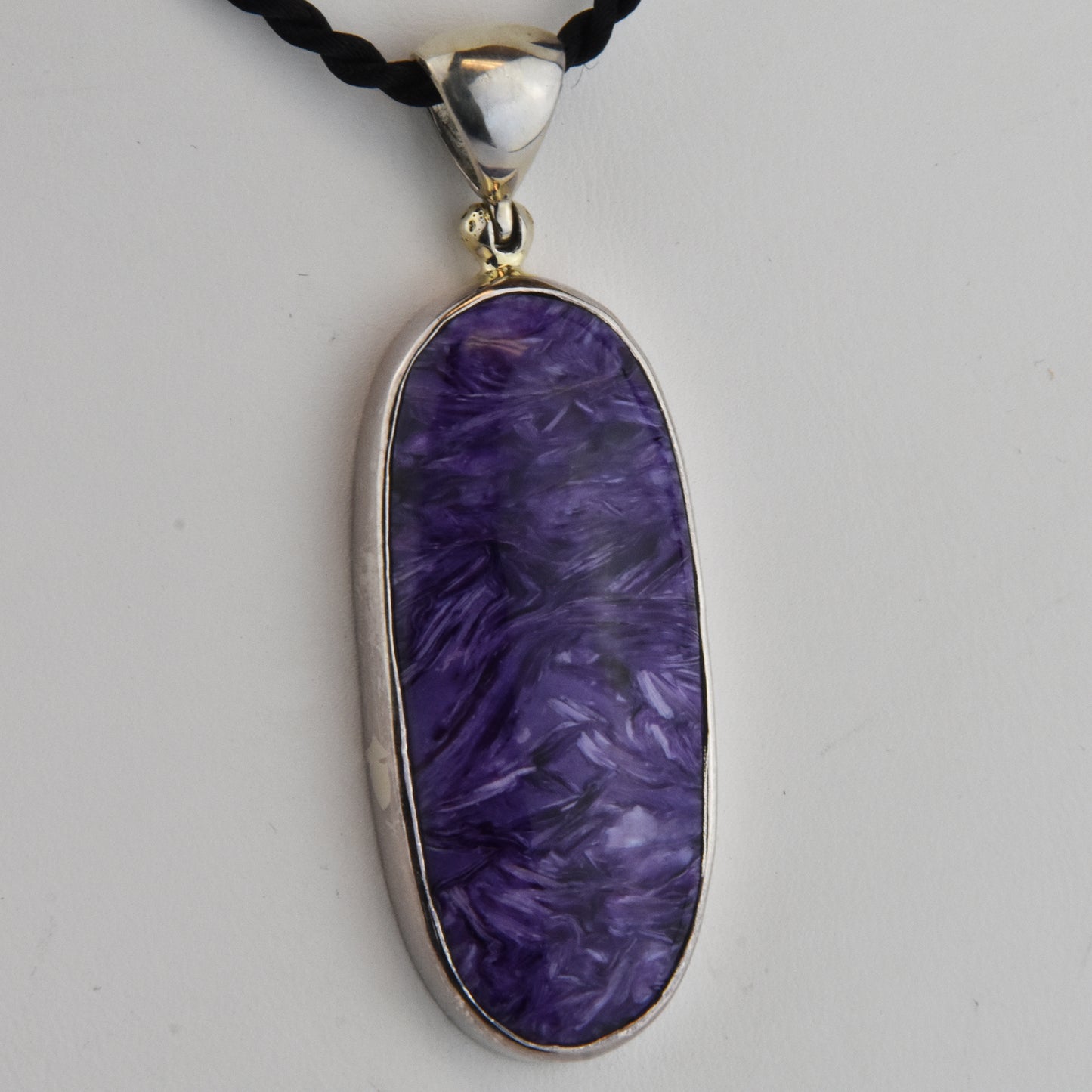 Charoite Sterling Silver Pendant
