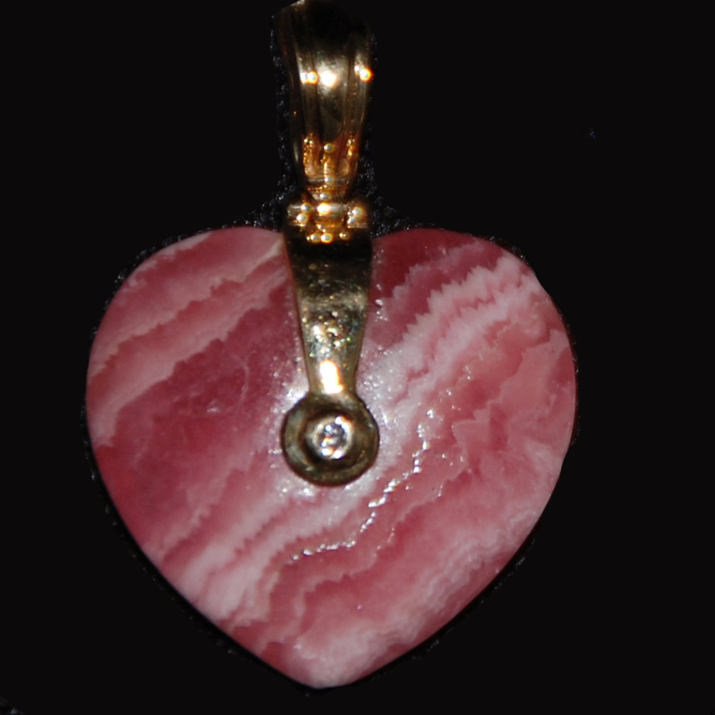 Rhodochrosite Heart Pendant