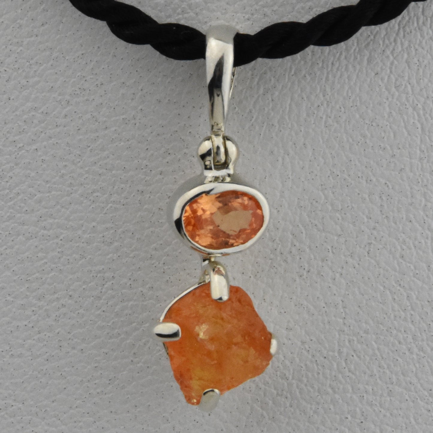 Spessartite Garnet Sterling Silver Pendant
