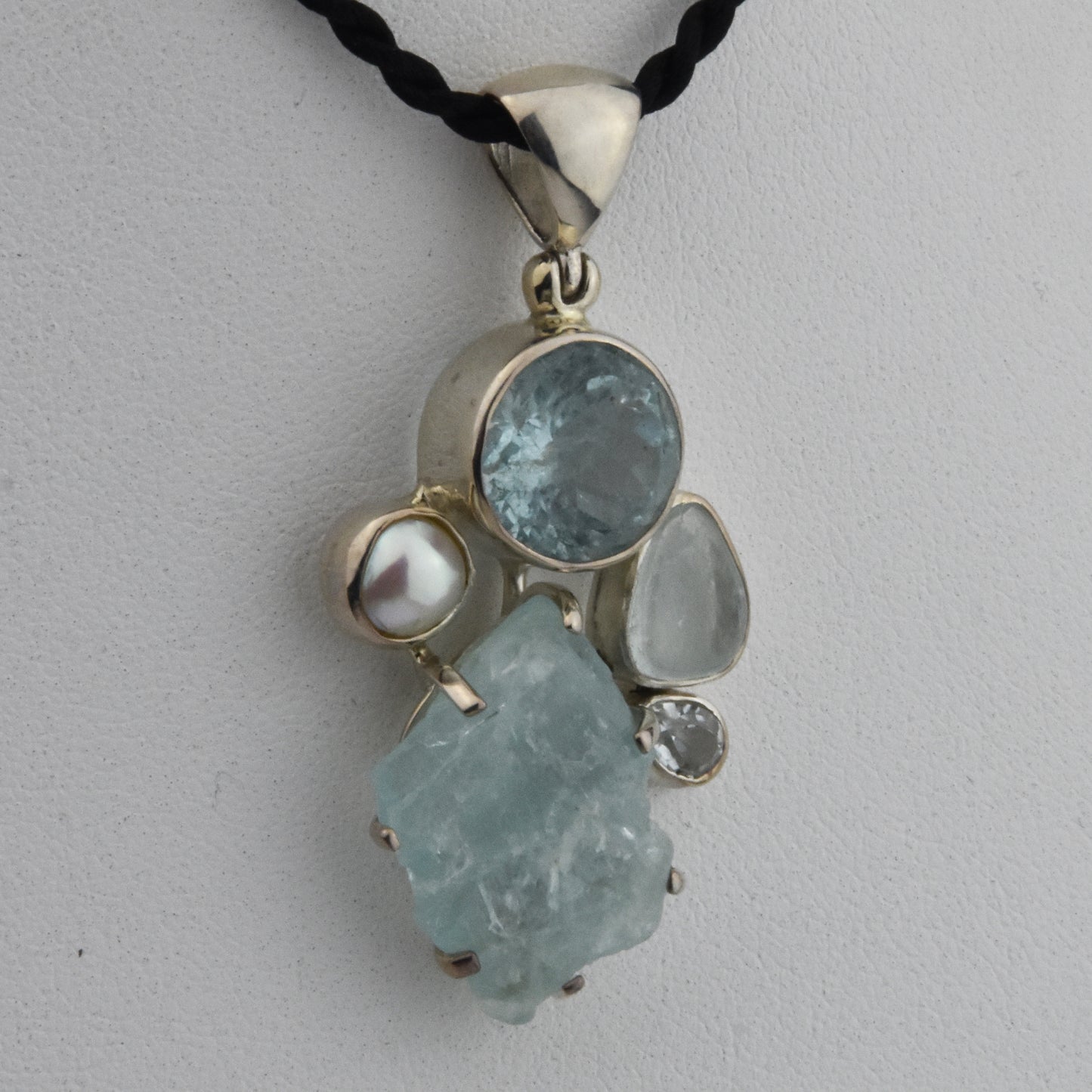 Aquamarine Sterling Silver Pendant