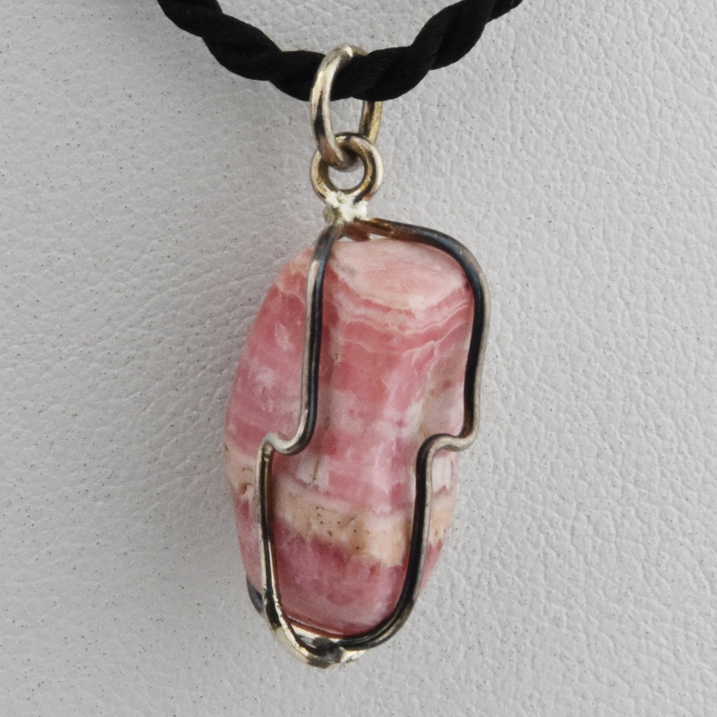Rhodochrosite Wire wrapped Pendant