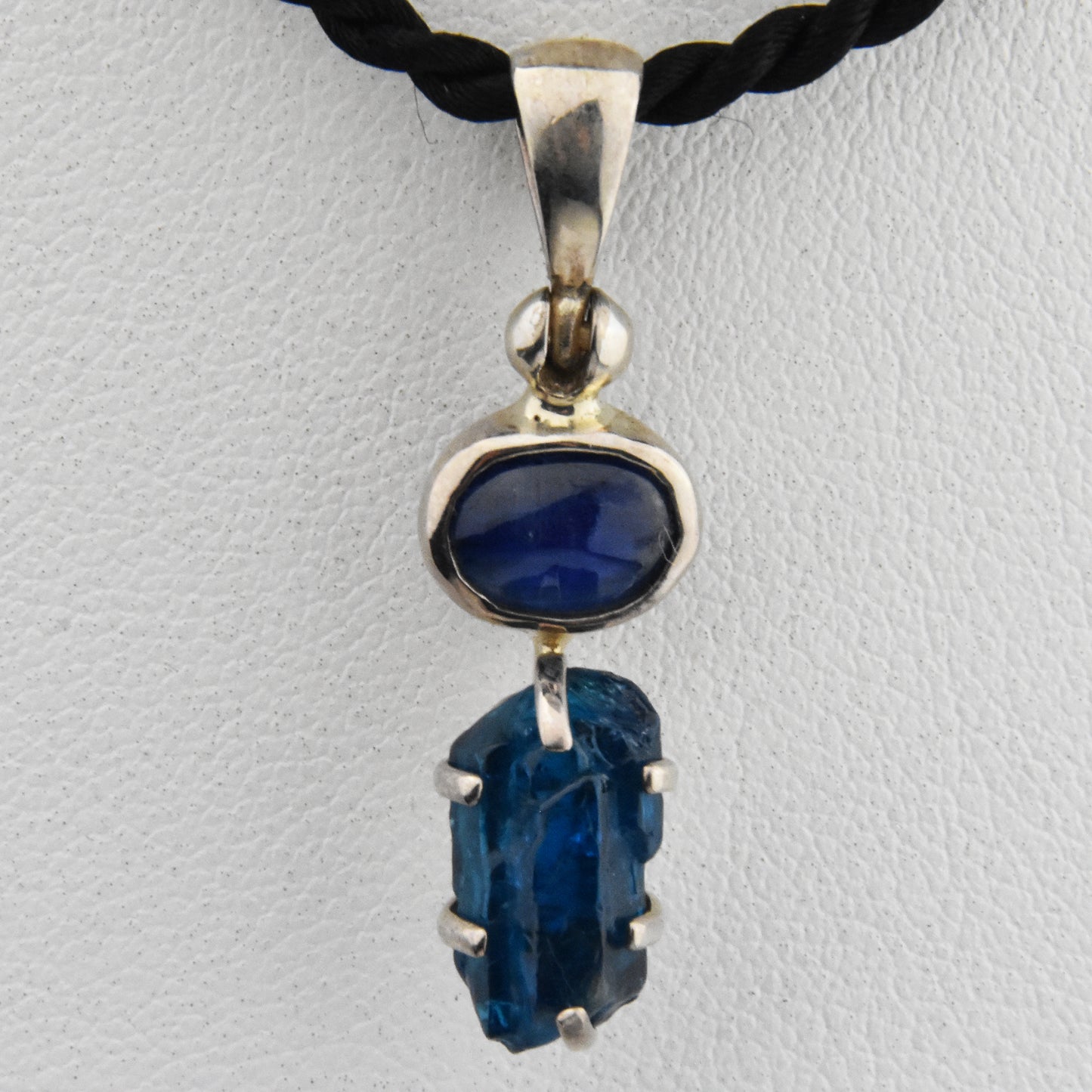 Kyanite & Blue Apatite Sterling Silver Pendant