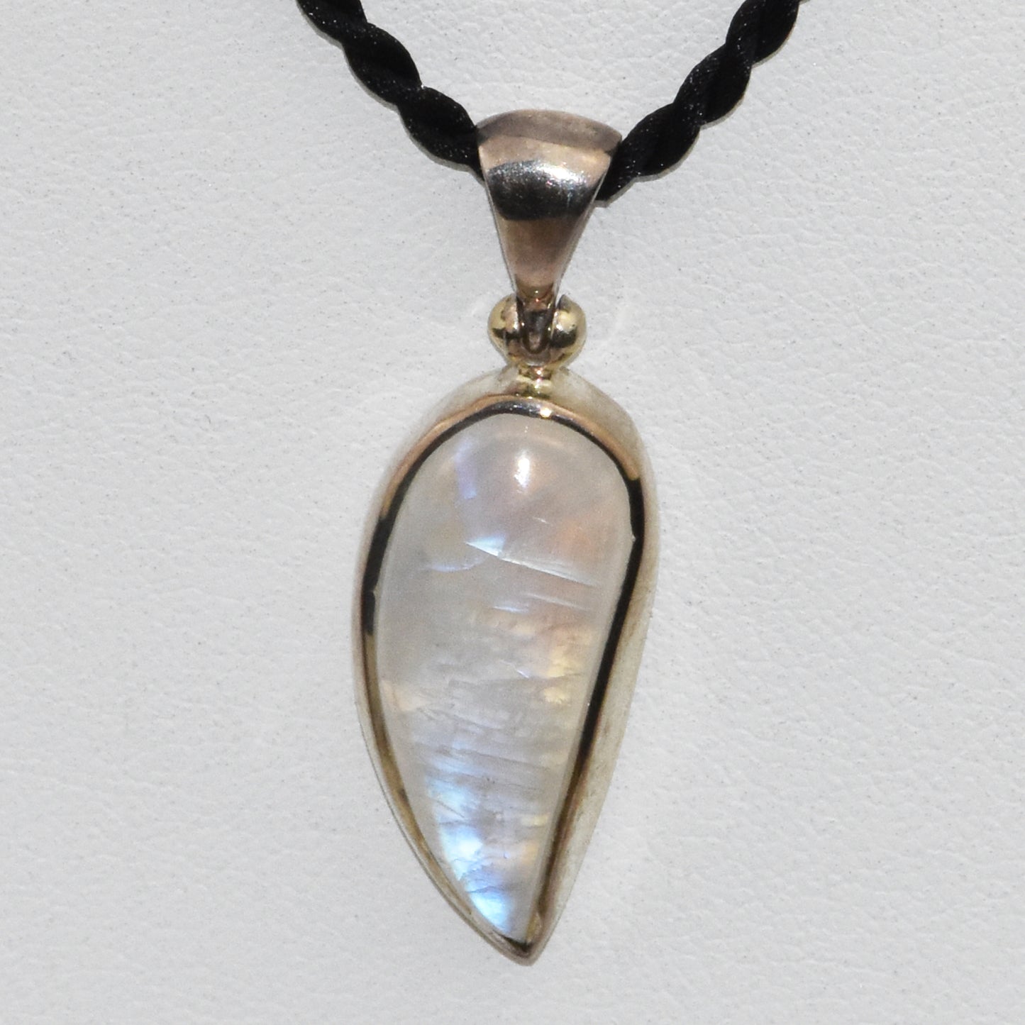 Rainbow Moonstone Sterling Silver Pendant