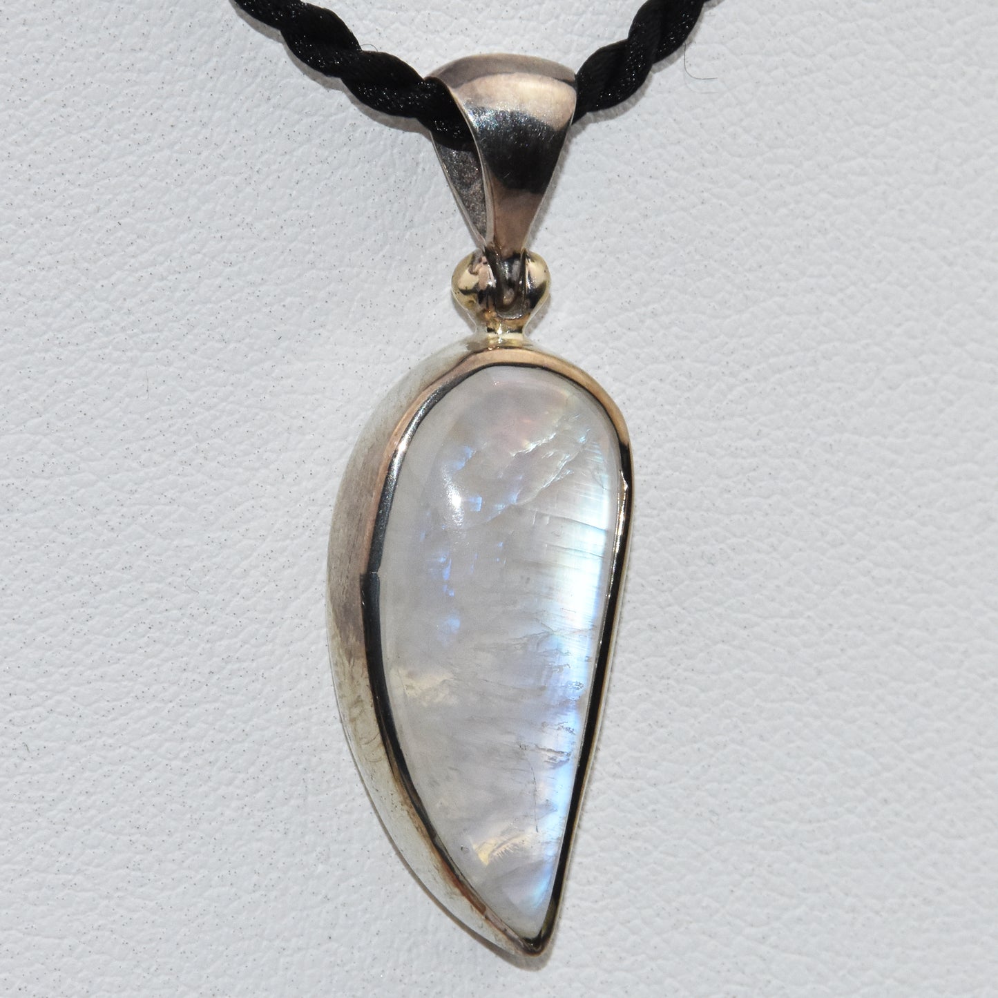 Rainbow Moonstone Sterling Silver Pendant