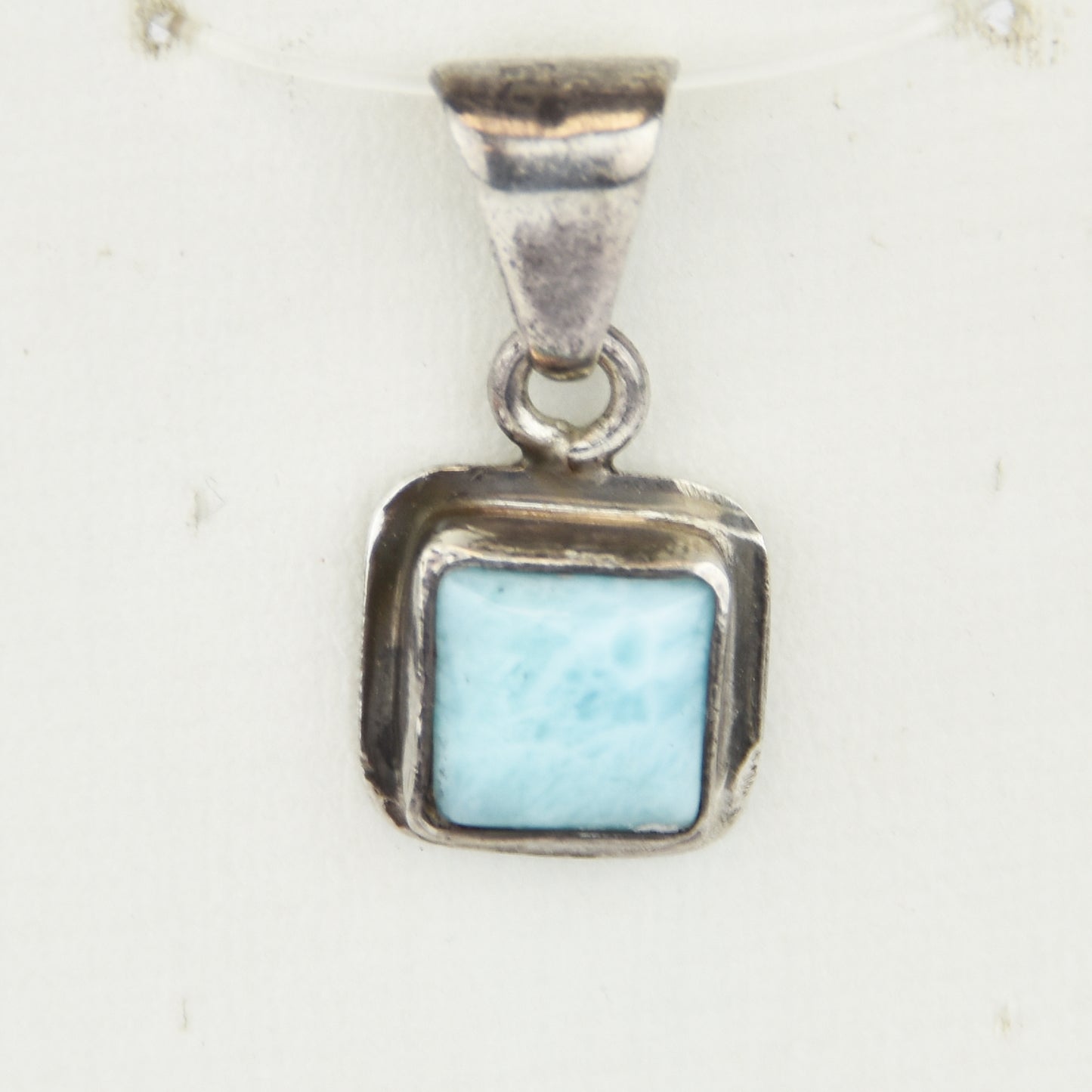 Larimar Crystal Sterling Silver Pendant