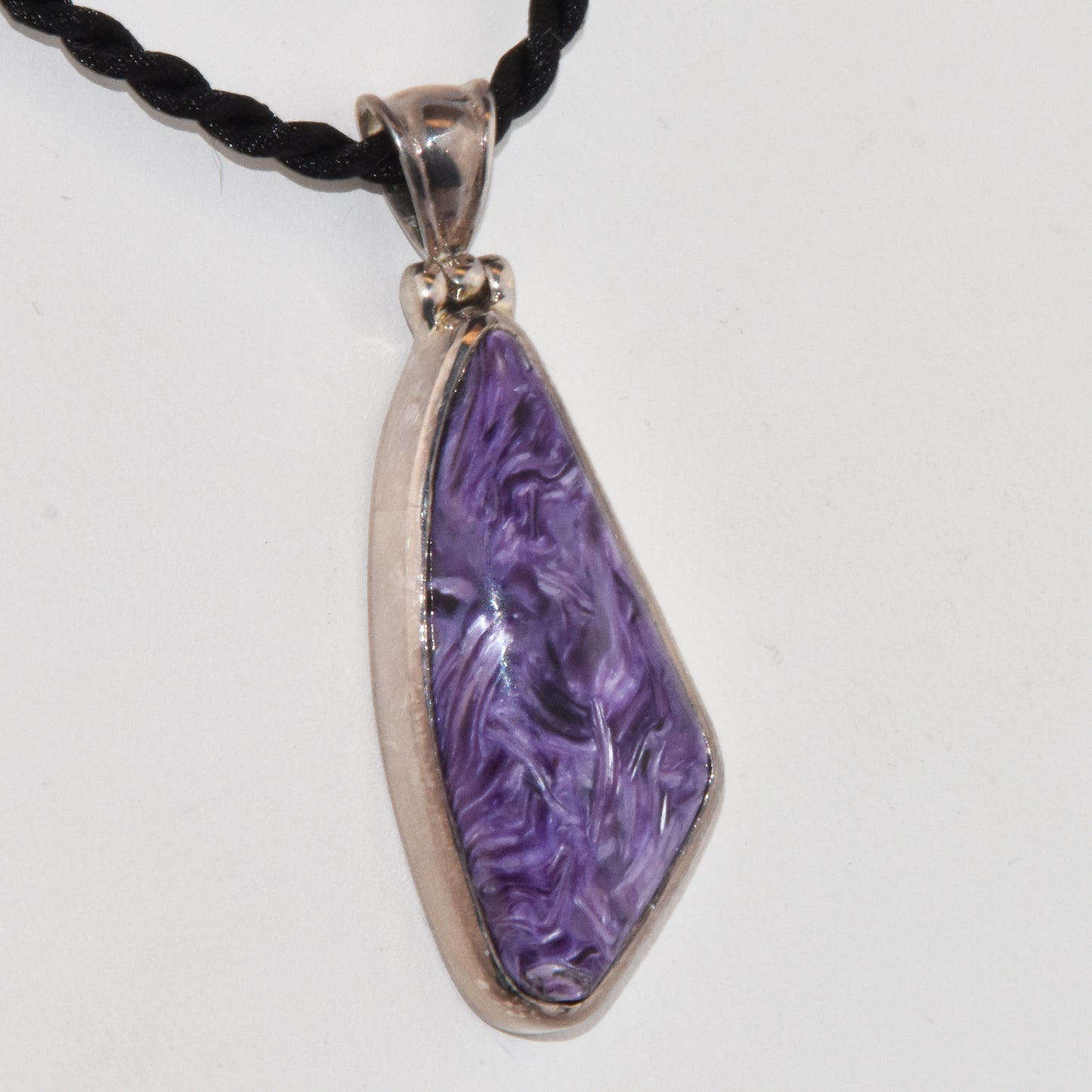 Charoite Sterling Silver Pendant