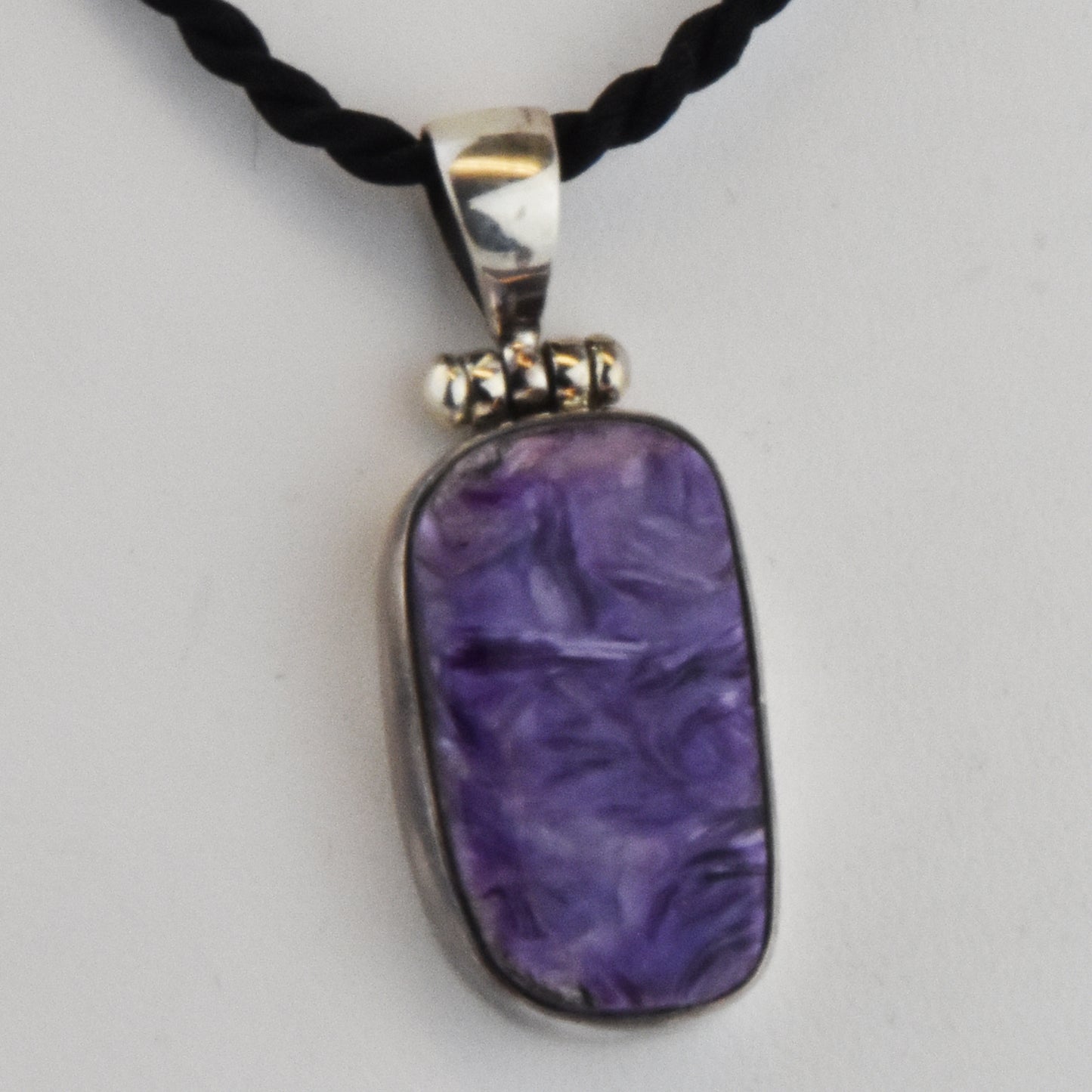 Charoite Sterling Silver Pendant