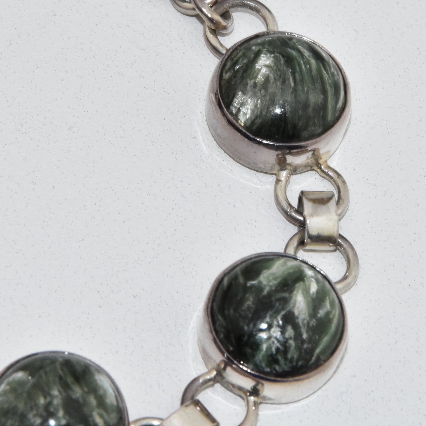 Seraphinite Sterling Silver Bracelet