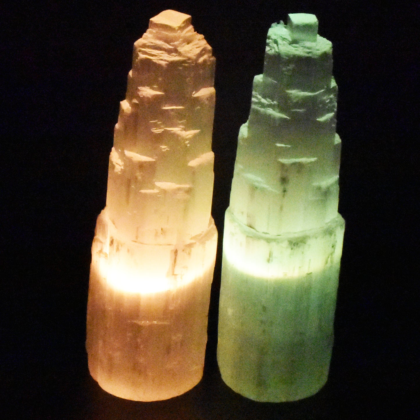 Selenite Skyscraper Lamp 12in