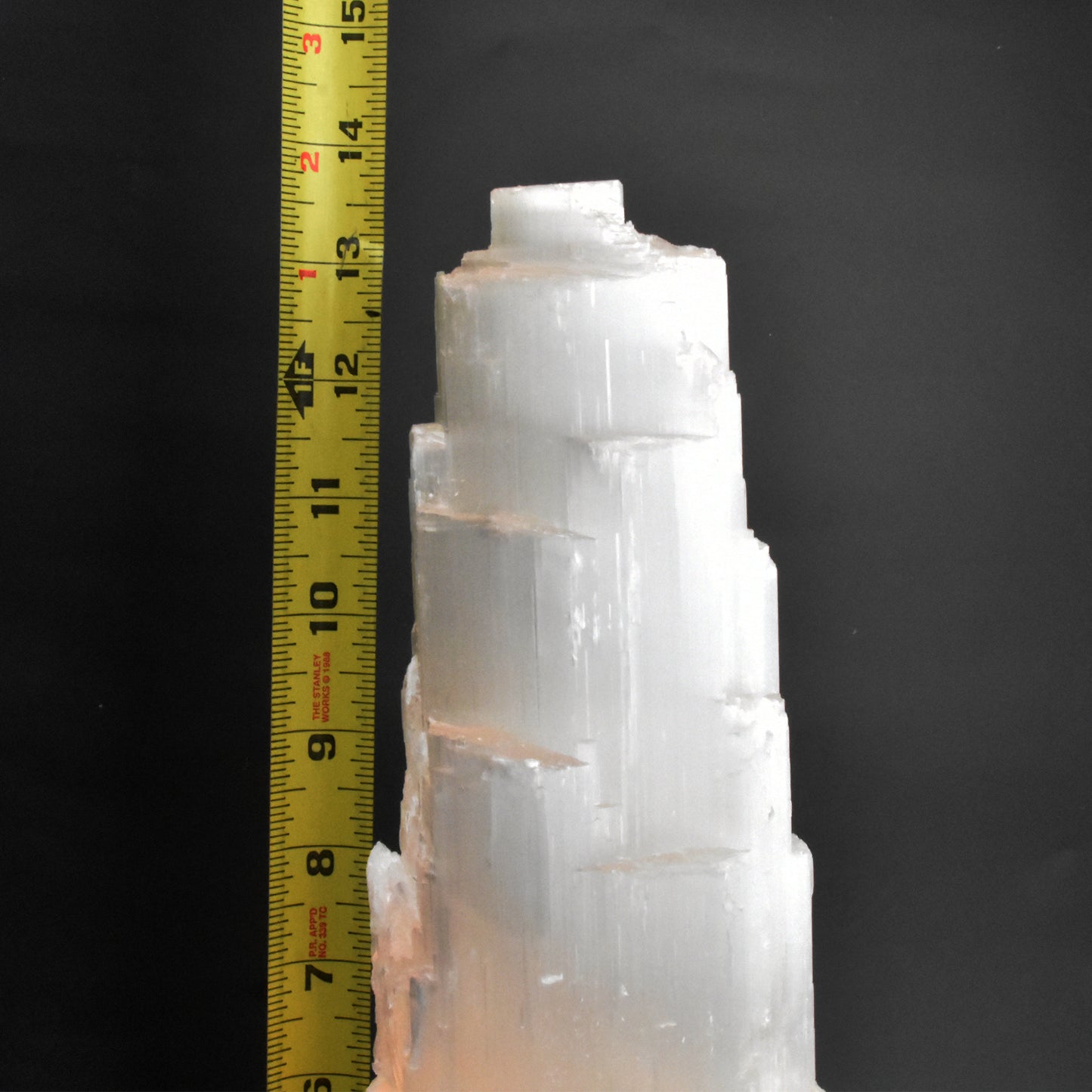 Selenite Skyscraper Lamp 14in