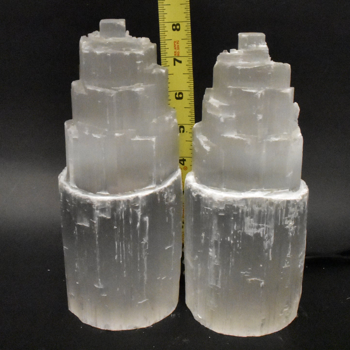 Selenite Skyscraper Lamp 8in