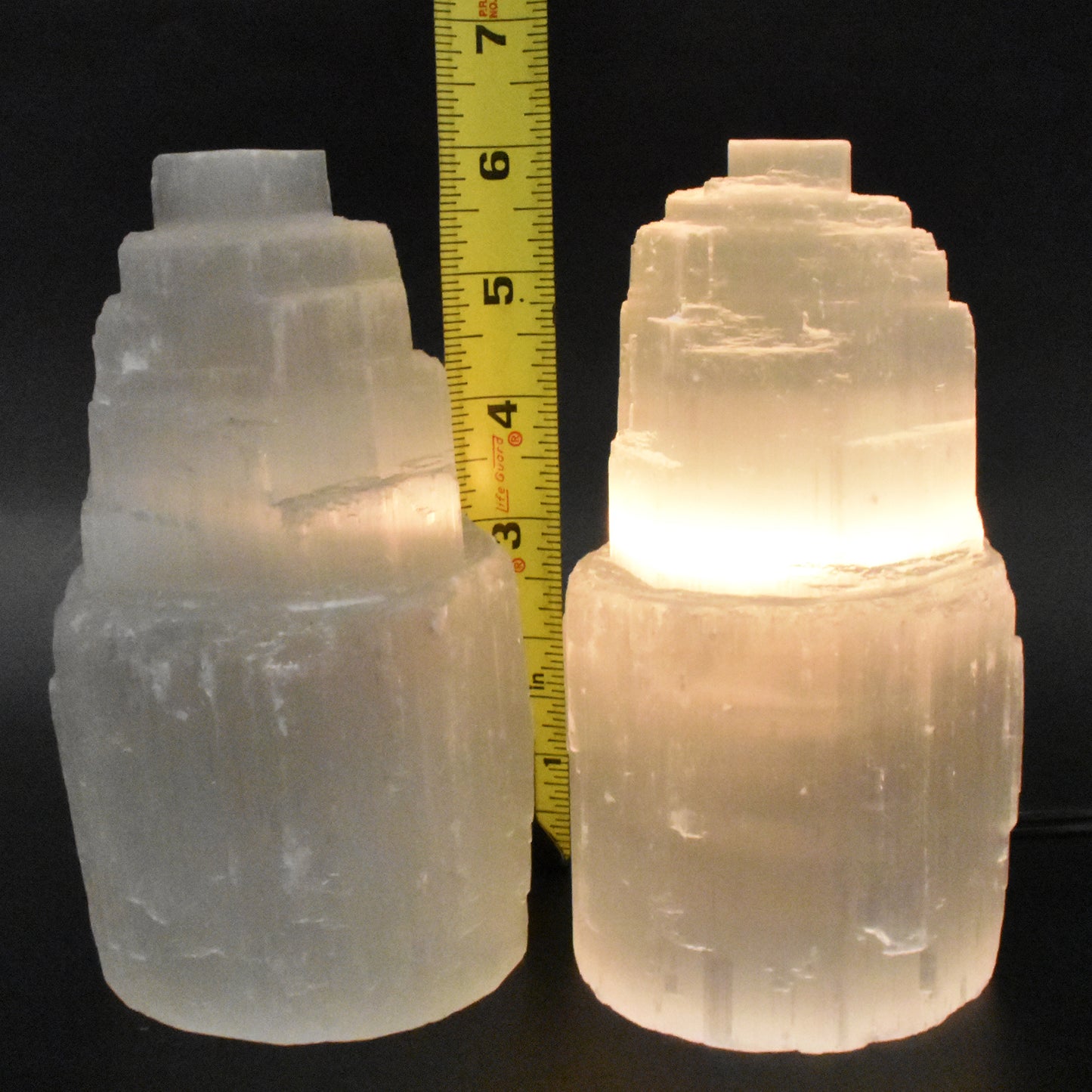 Selenite Skyscraper Lamp 6in