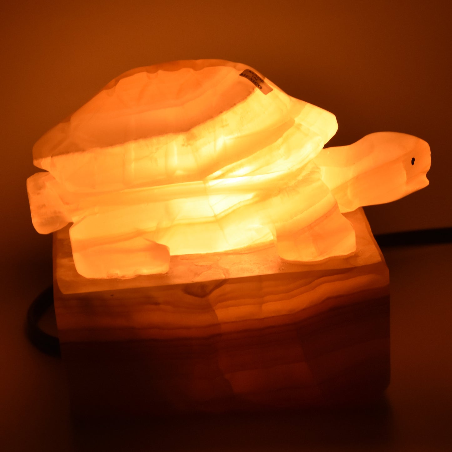 Mexican Onyx Turtle Lamp