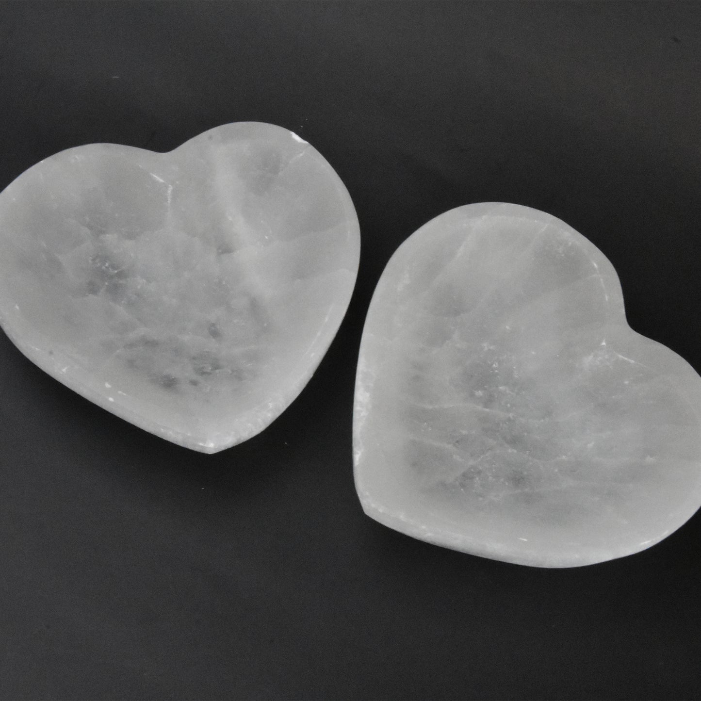 Selenite Heart Bowls