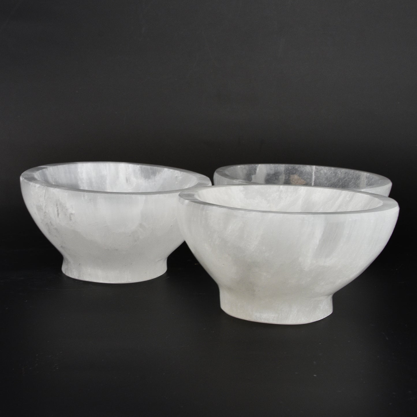 Selenite Round Bowls