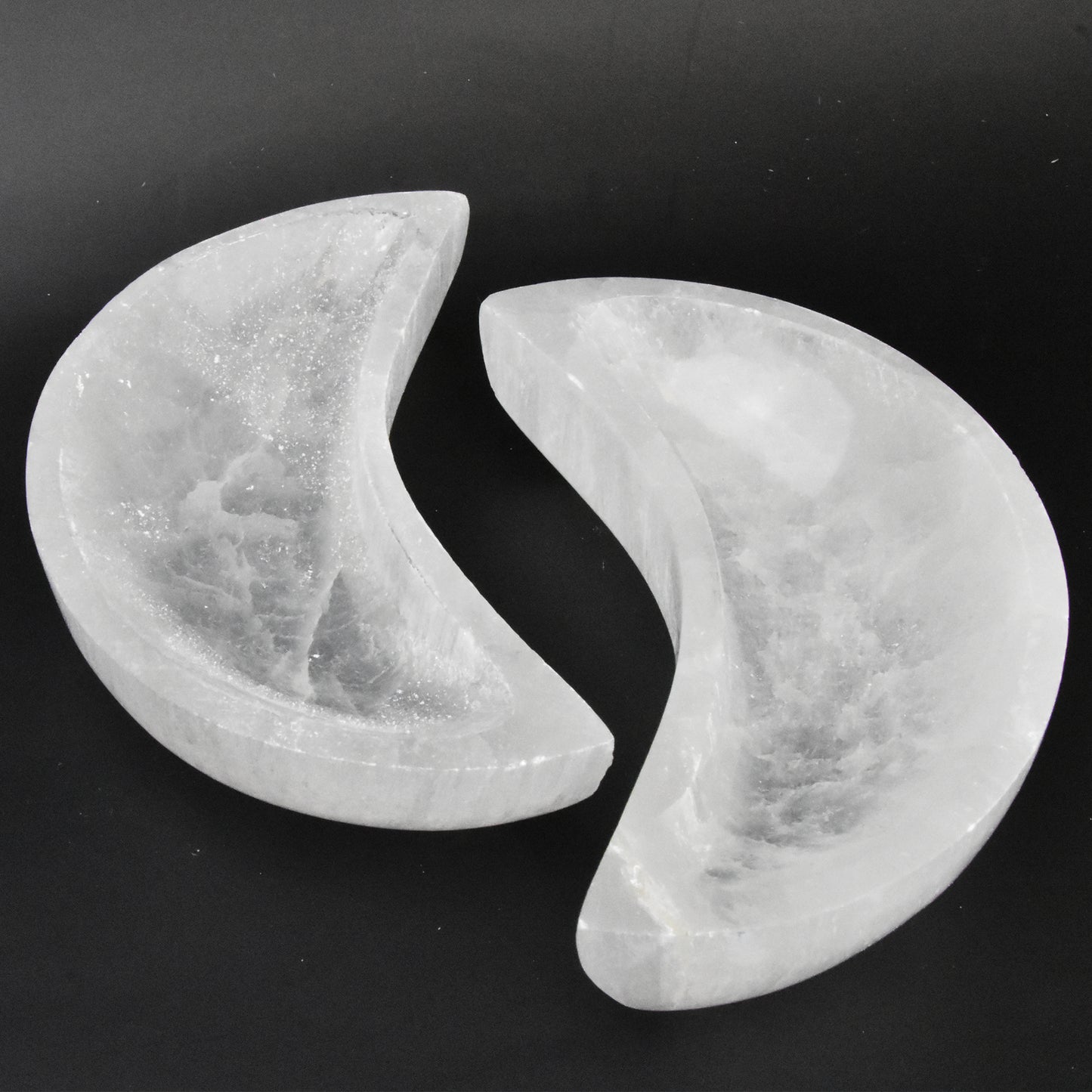 Selenite Moon Bowls