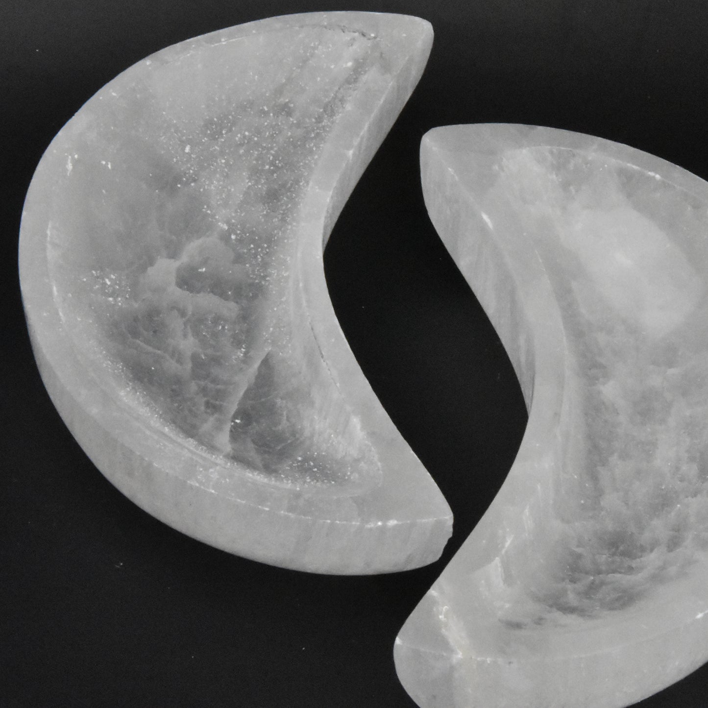 Selenite Moon Bowls