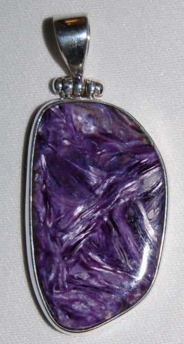 Charoite Sterling Silver Pendant