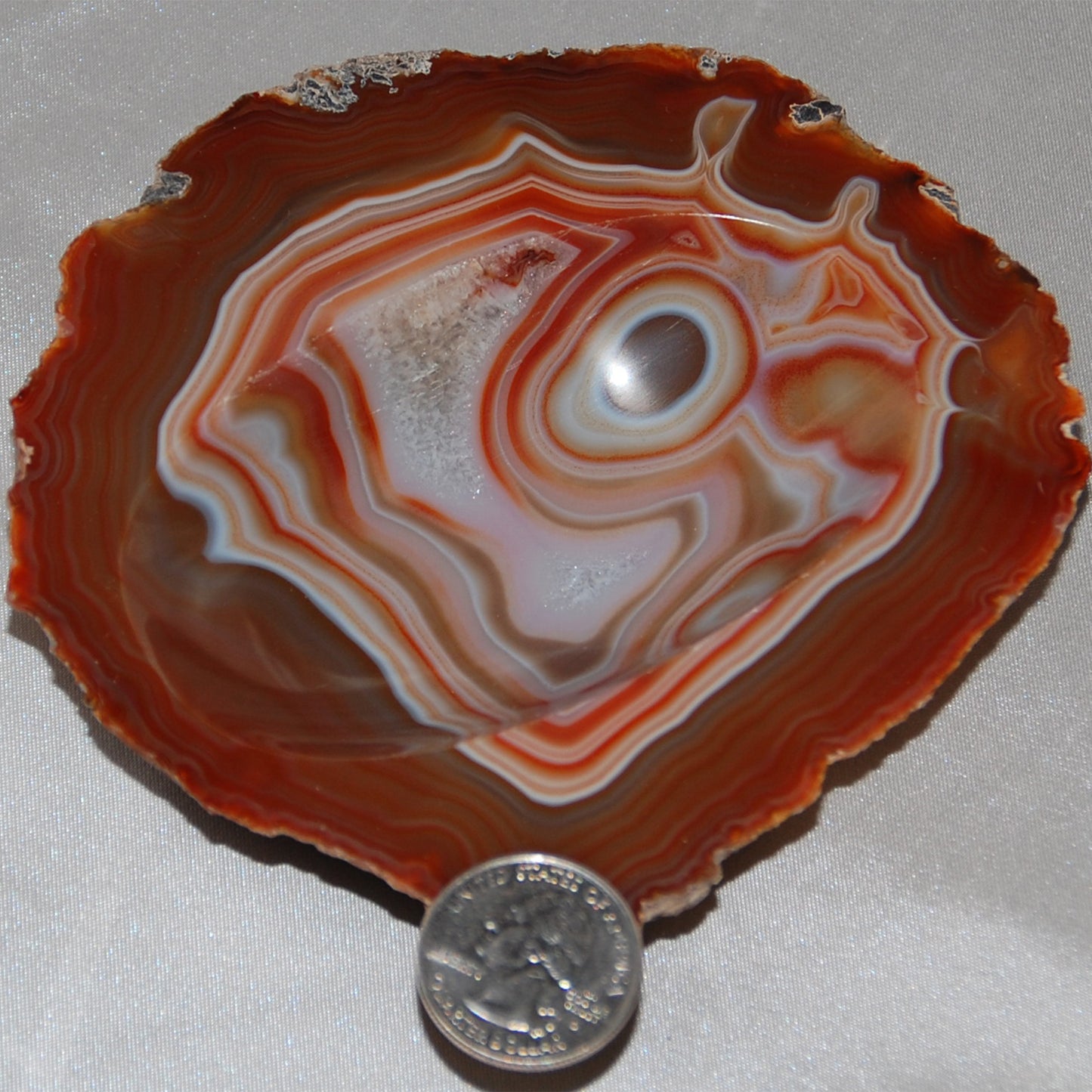 Agate Soap Dish Stone Crystal Orange
