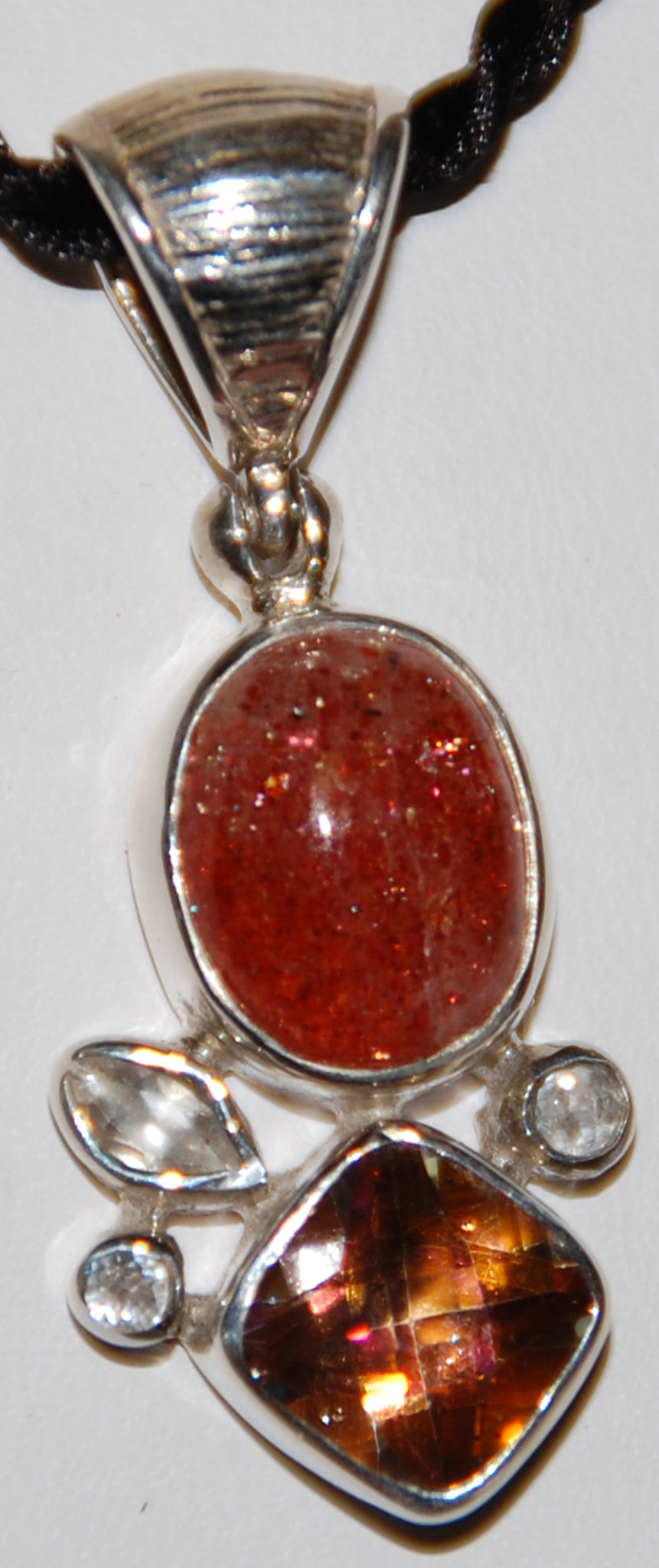 Multi-Stone Sunstone Pendant