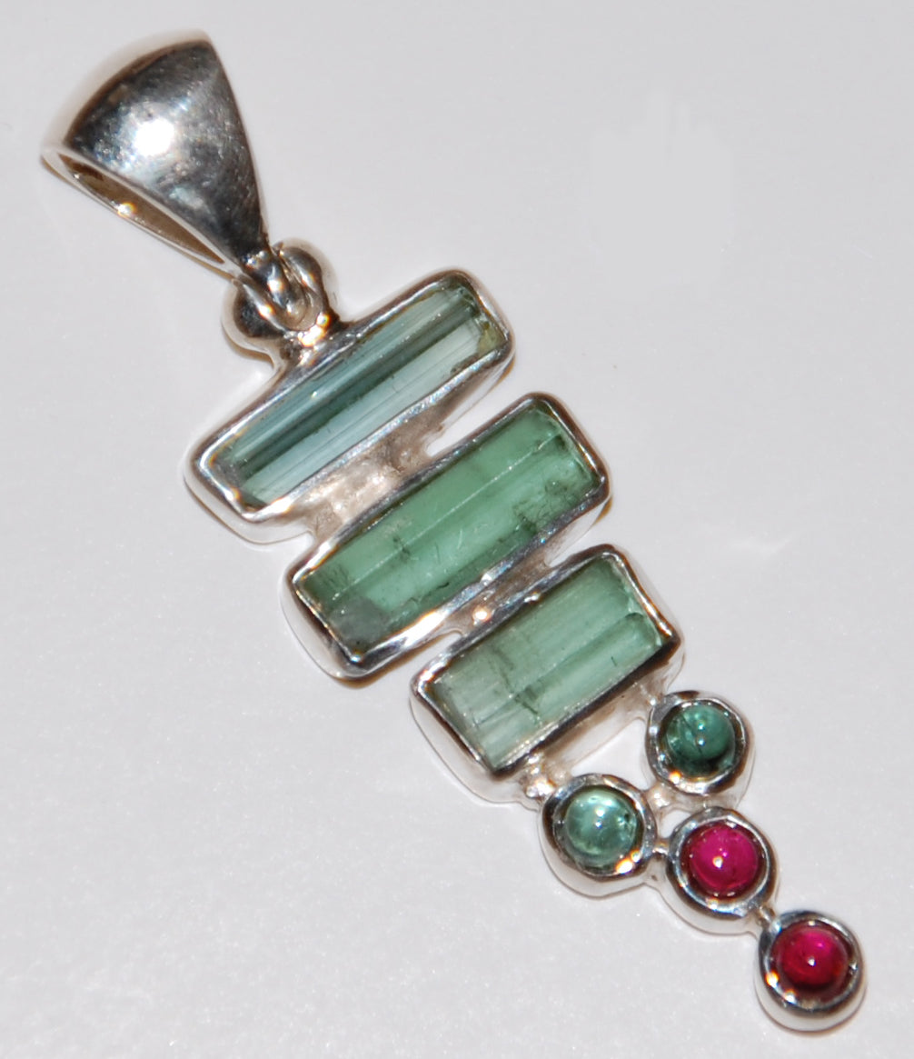 Multi-stone Tourmaline Pendant