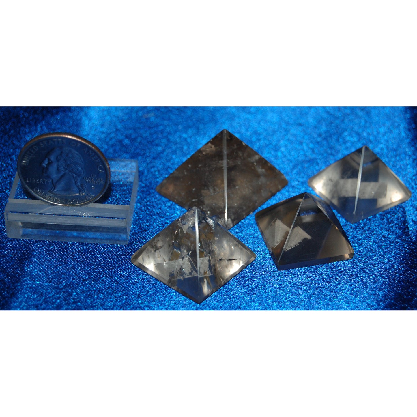 Smoky Quartz Pyramid Set